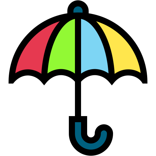 paraplu Generic color lineal-color icoon