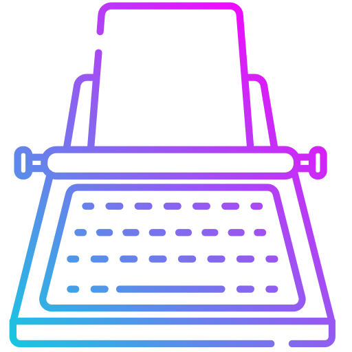 Typewriter Generic gradient outline icon