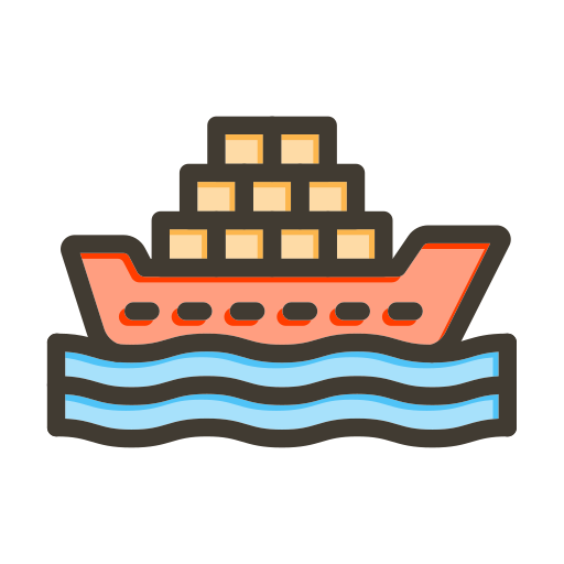 statek towarowy Generic color lineal-color ikona