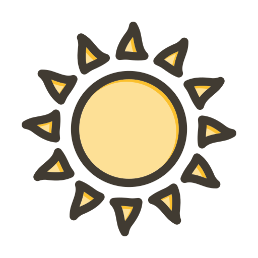 Солнце Generic color lineal-color иконка