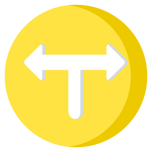 T junction Generic color fill icon