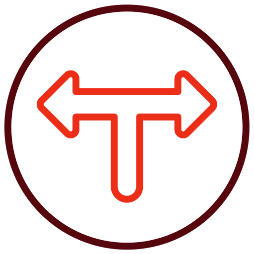 T junction Generic color outline icon