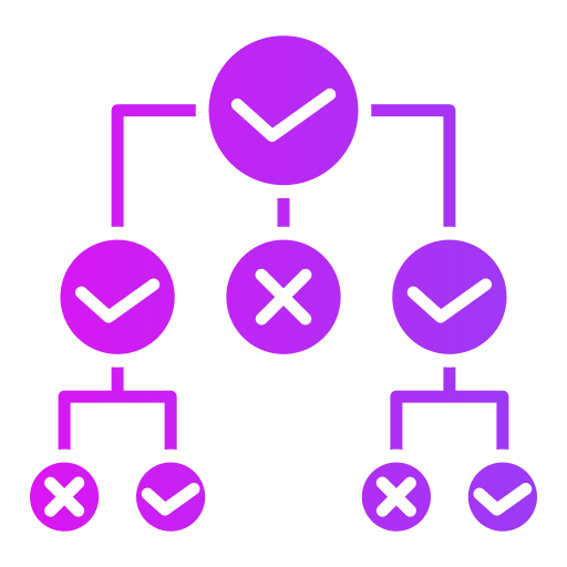 Decision tree Generic gradient fill icon