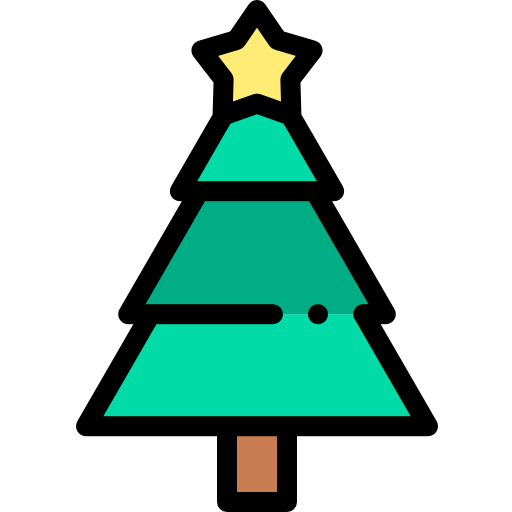 árvore de natal Detailed Rounded Lineal color Ícone