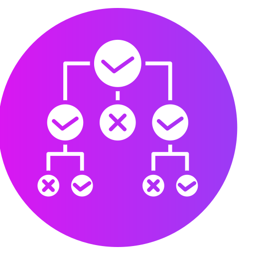 Decision tree Generic gradient fill icon