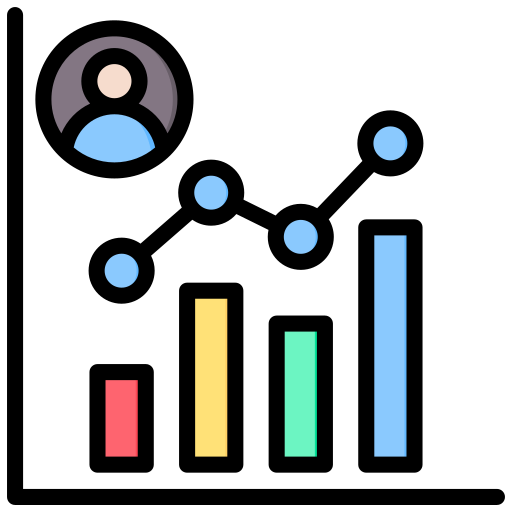 Статистика Generic color lineal-color иконка