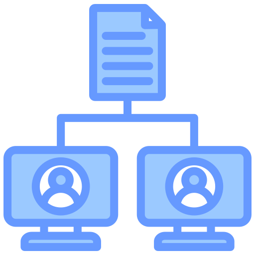 File sharing Generic color lineal-color icon