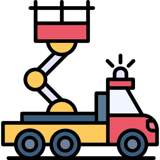 camión con escalera Generic color lineal-color icono