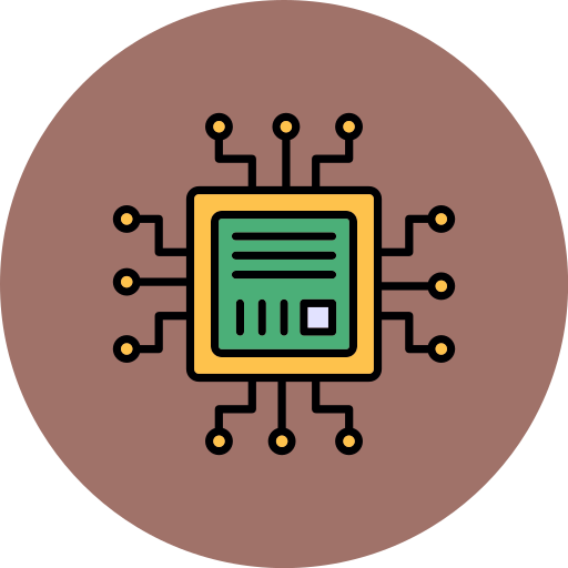 mikrochip Generic color lineal-color icon