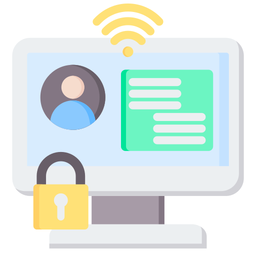 Online privacy Generic color fill icon
