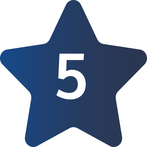 pięć Generic gradient fill ikona