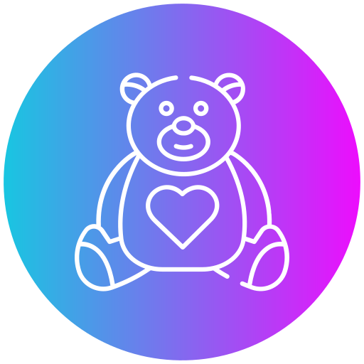 oso de peluche Generic gradient fill icono