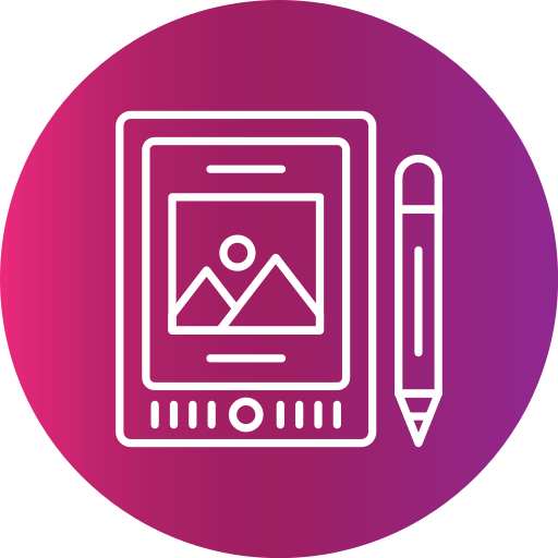 pen tablet Generic gradient fill icoon