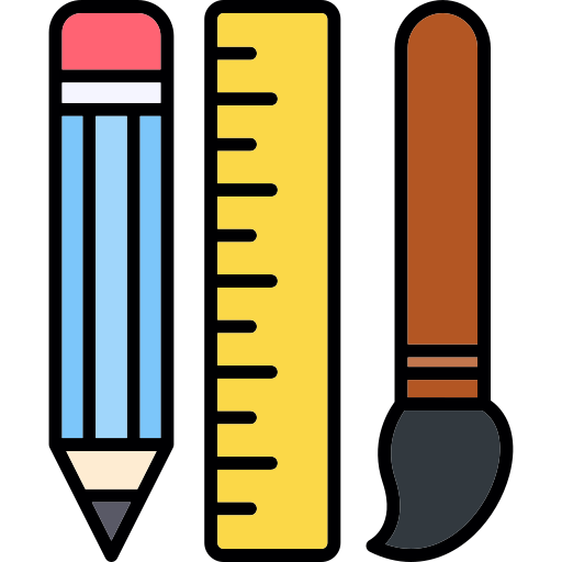 materiały piśmienne Generic color lineal-color ikona