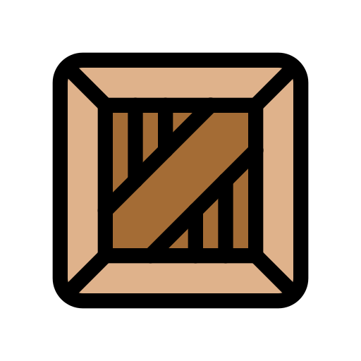 drewniana skrzynia Generic color lineal-color ikona