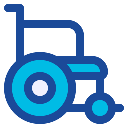 wózek inwalidzki Generic color lineal-color ikona