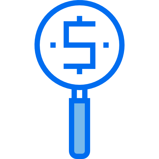 Magnifying glass Payungkead Blue icon