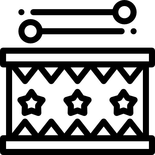 tamburo Detailed Rounded Lineal icona