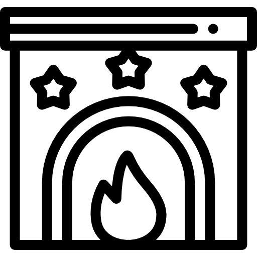 kominek Detailed Rounded Lineal ikona