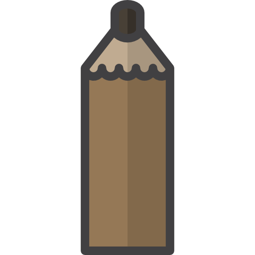 Pencil Payungkead Lineal Color icon