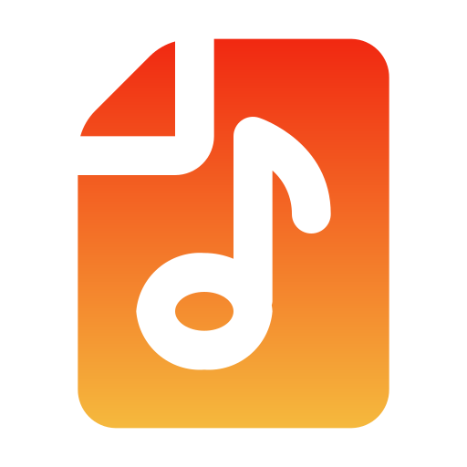 音楽ファイル Generic gradient fill icon