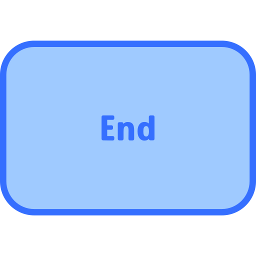 End button Generic color lineal-color icon