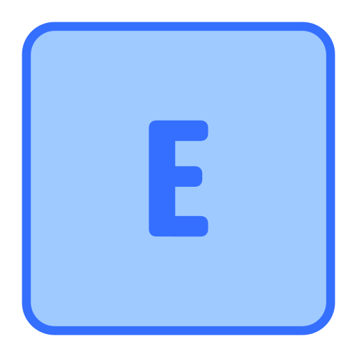 lettre e Generic color lineal-color Icône