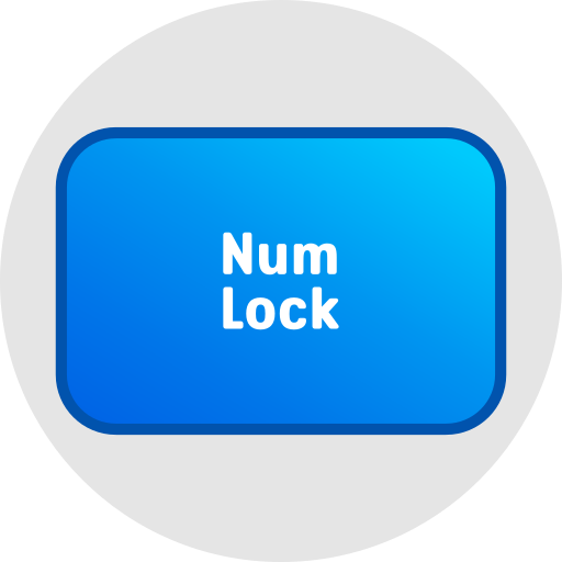 num lock Generic gradient lineal-color icon