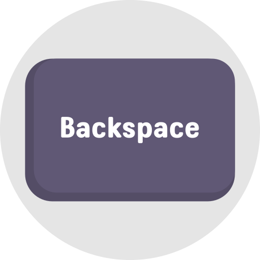 backspace Generic color fill icona