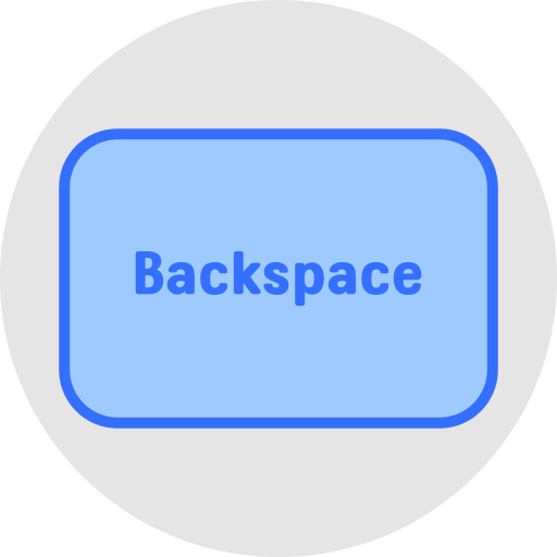 backspace Generic color lineal-color icona