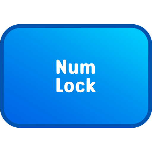 num-lock Generic gradient lineal-color icoon