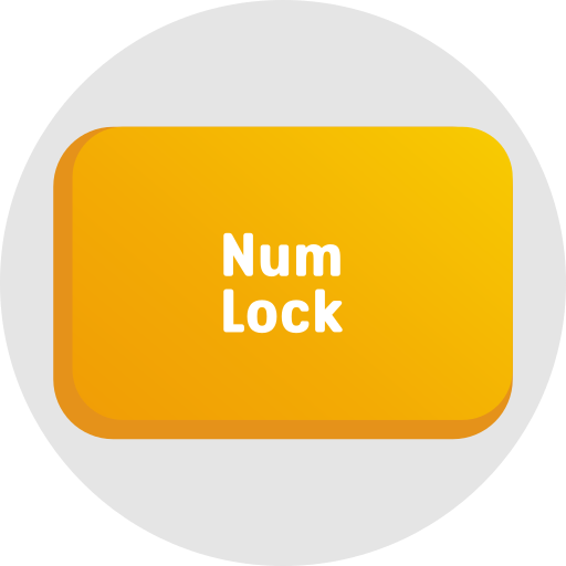 num lock Generic gradient fill ikona