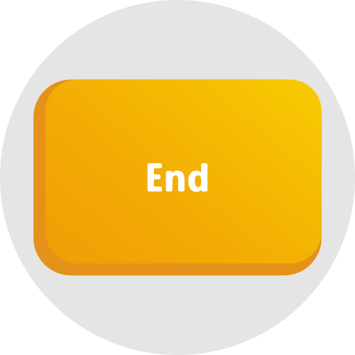 End button Generic gradient fill icon