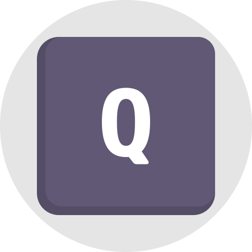 letter q Generic color fill icoon