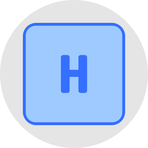 letra h Generic color lineal-color Ícone