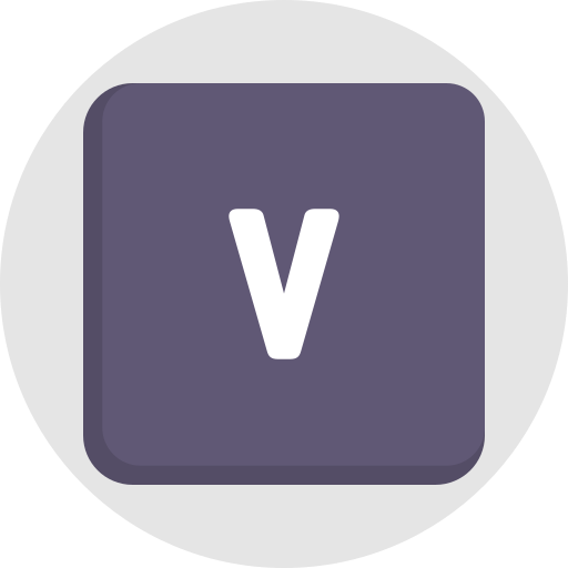 文字v Generic color fill icon