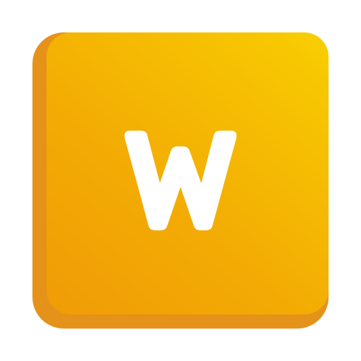 文字w Generic gradient fill icon