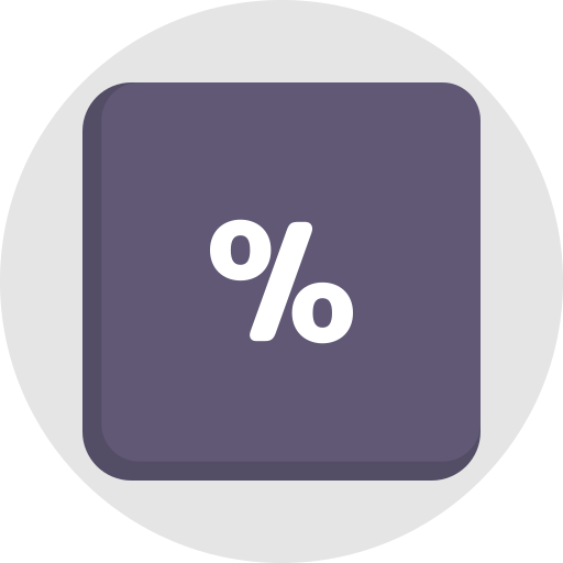percentuale Generic color fill icona