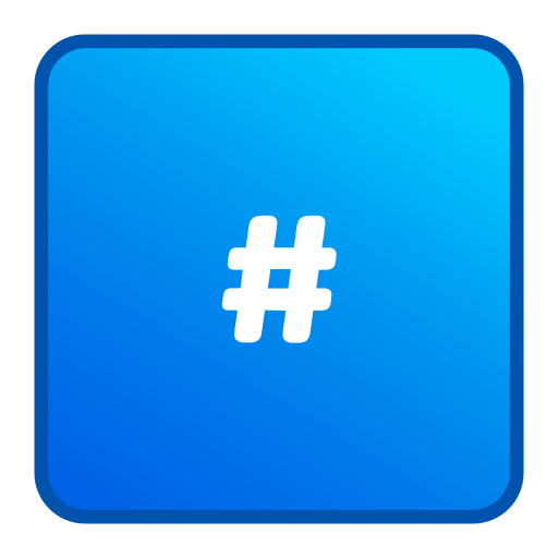 hashtag Generic gradient lineal-color icon
