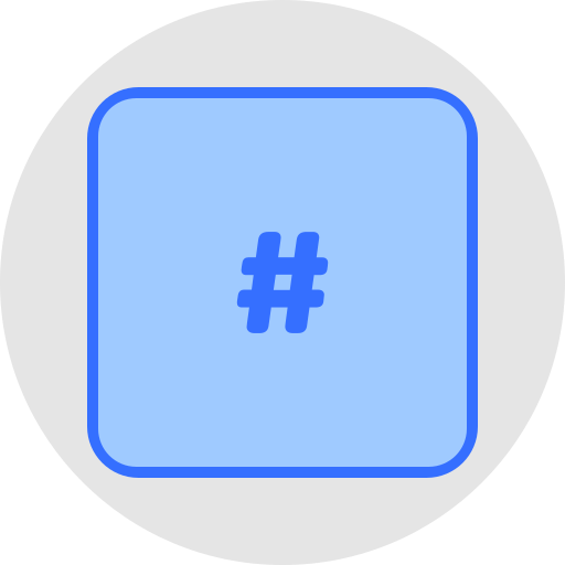 hashtag Generic color lineal-color icono