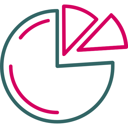 gráfico circular Generic color outline icono