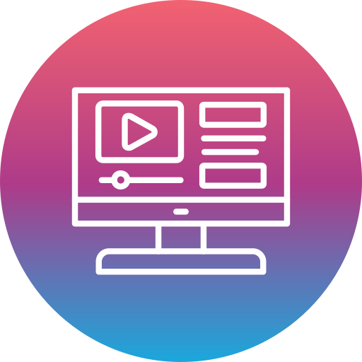 Online streaming Generic gradient fill icon