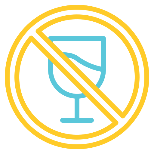 geen drank toegestaan Generic color outline icoon