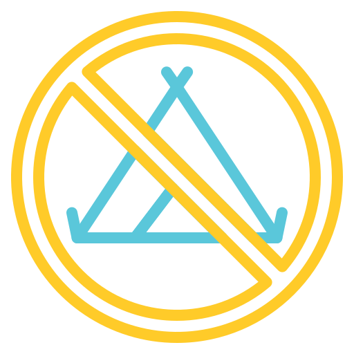 No tents Generic color outline icon