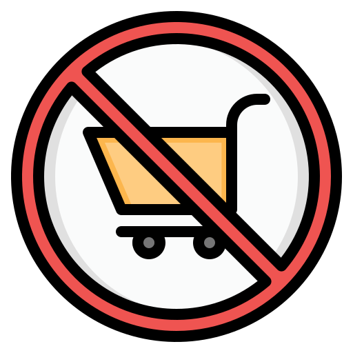 No shopping cart Generic color lineal-color icon