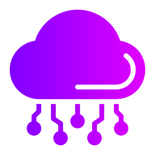 informatique en nuage Generic gradient fill Icône