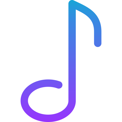 nota musical Generic gradient outline icono