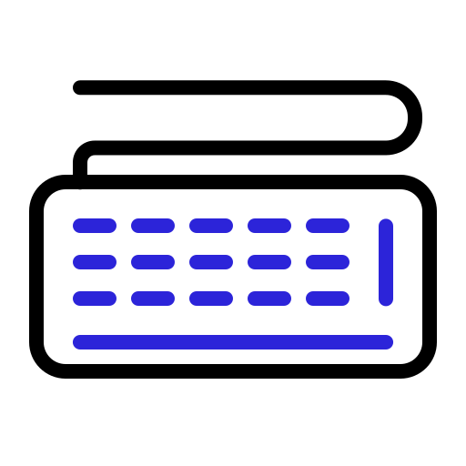 tastiera Generic color outline icona