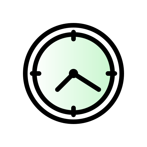 reloj Generic gradient lineal-color icono