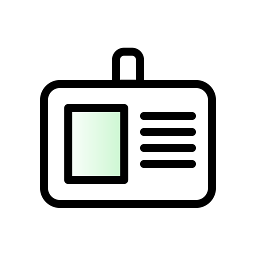 id-kaart Generic gradient lineal-color icoon